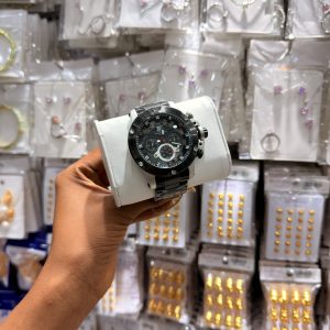 T5 black and silver watch