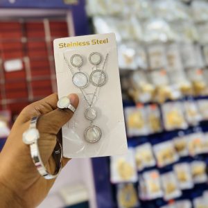 Silver steel Circle set