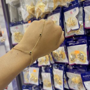 Gold Black Bracelet set