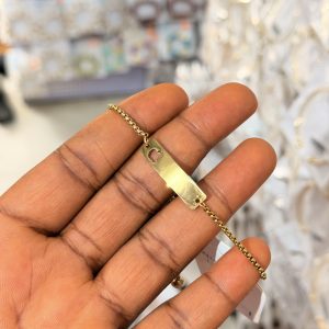 Engraved drawstring apple bracelet with box