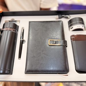 Black Engraved luxury gift set 24 karat plated