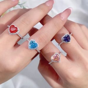 White stone pandora ring