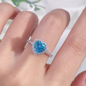 Blue stone pandora ring