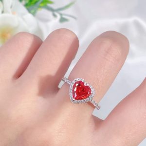 Red stone pandora ring