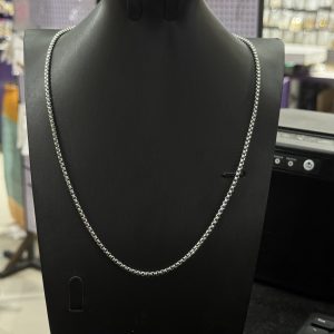 Steel silver long chain 001