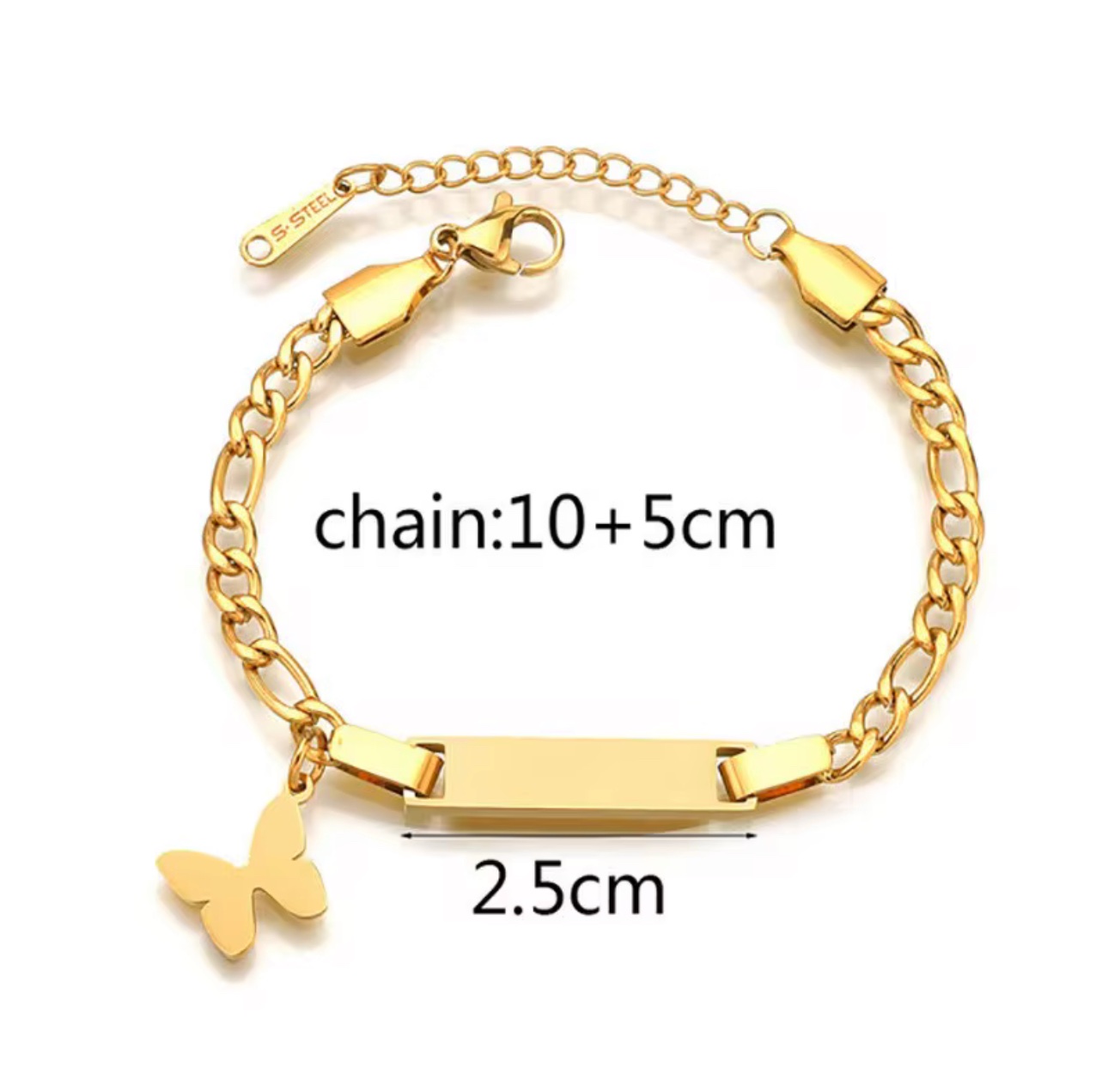 Engraved butter baby bracelet 003 with box - Image 2