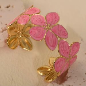 Ceramic flowery bracelet 010