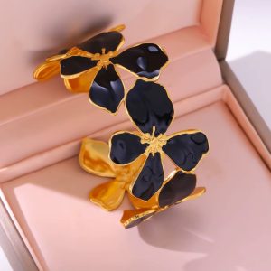 Ceramic flower bangle 007
