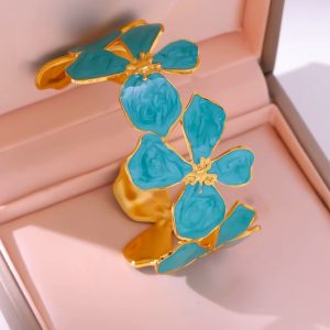 Ceramic flower bangles  06