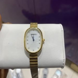 Rebirth gold white face watch