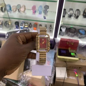 Swiss made red face watch