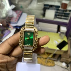 Swiss made green face watch