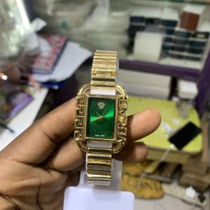 Swiss made green face watch