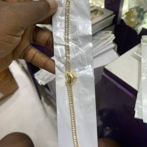 Love silver stone bracelet