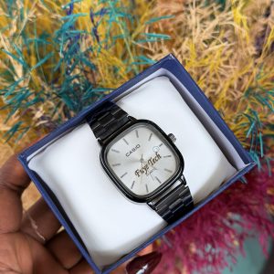 Engraved Casio black white face