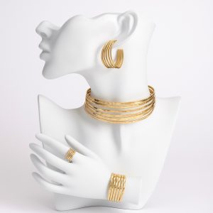 Fashion Gold Bamboo Necklace Set