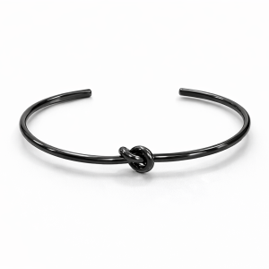 Black steel knot bracelet