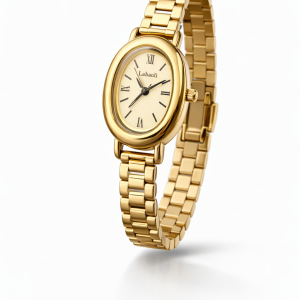 Labaoli oval gold watch with box