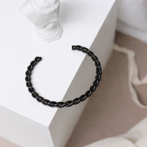 Black Steel twisted bracelet