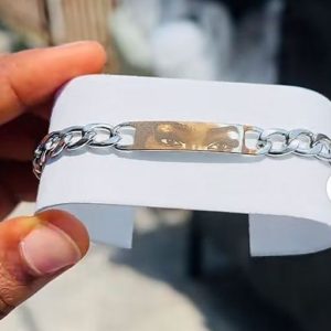 Engrave silver mini Cuban eyes bracelet