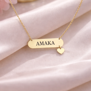 Engraved love necklace