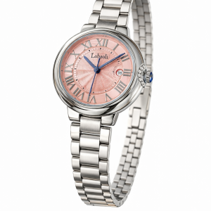 Labaoli pink silver watch with box
