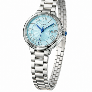 Labaoli blue silver watch with box