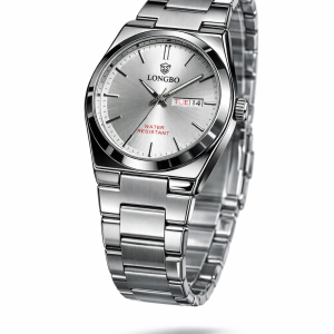 Longbo silver watch with box
