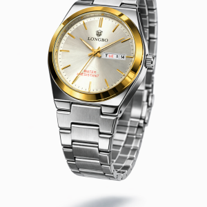 Longbo two toned watch with box