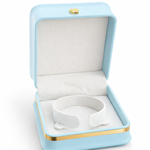 Luxury blue leather bracelet box