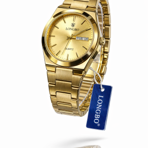 Longbo gold watch with box