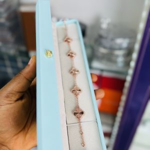 Rose gold vca bracelet