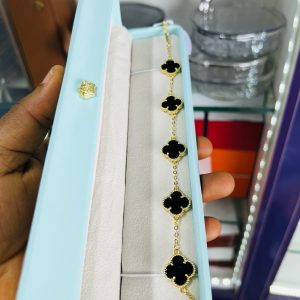 Black gold vca bracelet