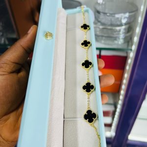 Black gold vca bracelet