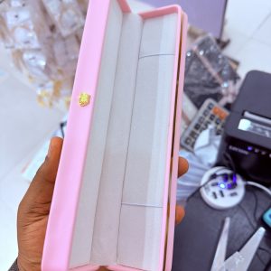 Luxury leather pink long box
