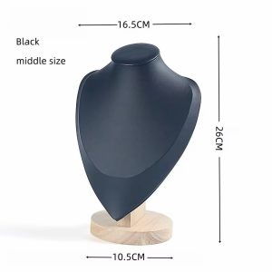 Medium black leather mannequin