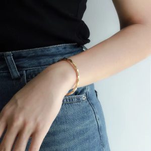 Gold Steel twine bracelet