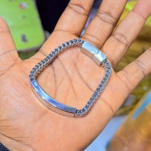 Silver blank bracelet