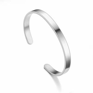 Engrave silver DIY bracelet