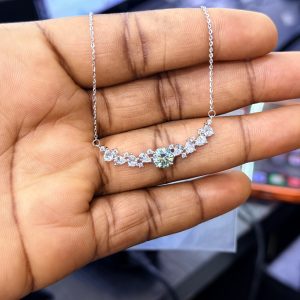 Green Moissanite necklace