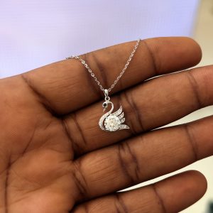Swan Moissanite necklace