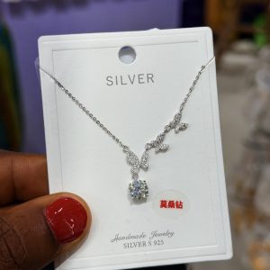 Butterfly Moissanite necklace