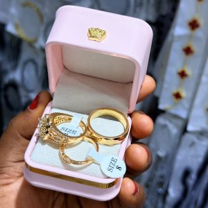 Wedding ring set with  box 003