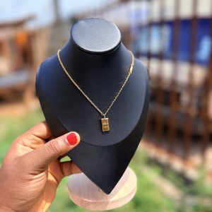 Gold bar necklace