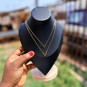 V steel necklace