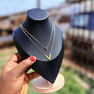 V steel necklace