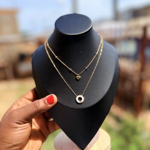 Double steel necklace