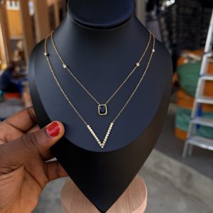 Big V steel necklace 002