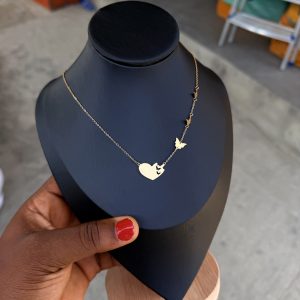 Butterfly steel necklace