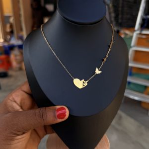 Butterfly steel necklace